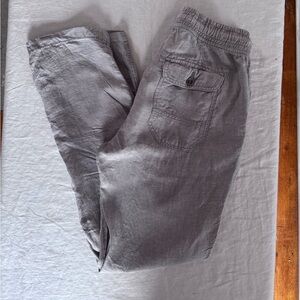 Men’s Point Zero Linen Collection Tie Waist Button Leg Size 32